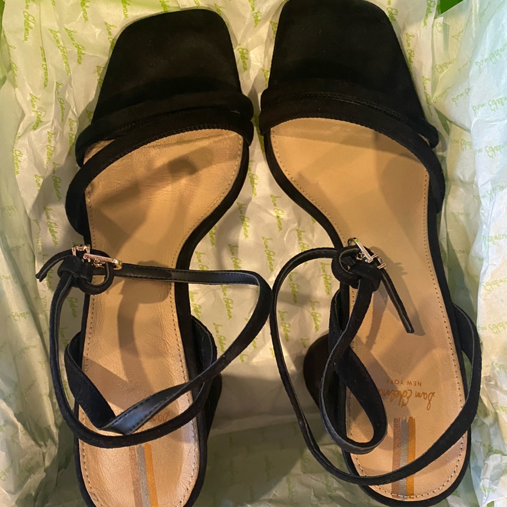 Sam Edelman velvet ankle strap heels